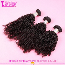 Qingdao 7a grade top quality virgin peruvian kinky curly human hair extension